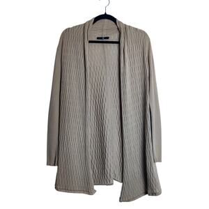 Jarbo Cotton Silk Cashmere Honeycomb Knit Open Cardigan 36 Small Quiet Luxury